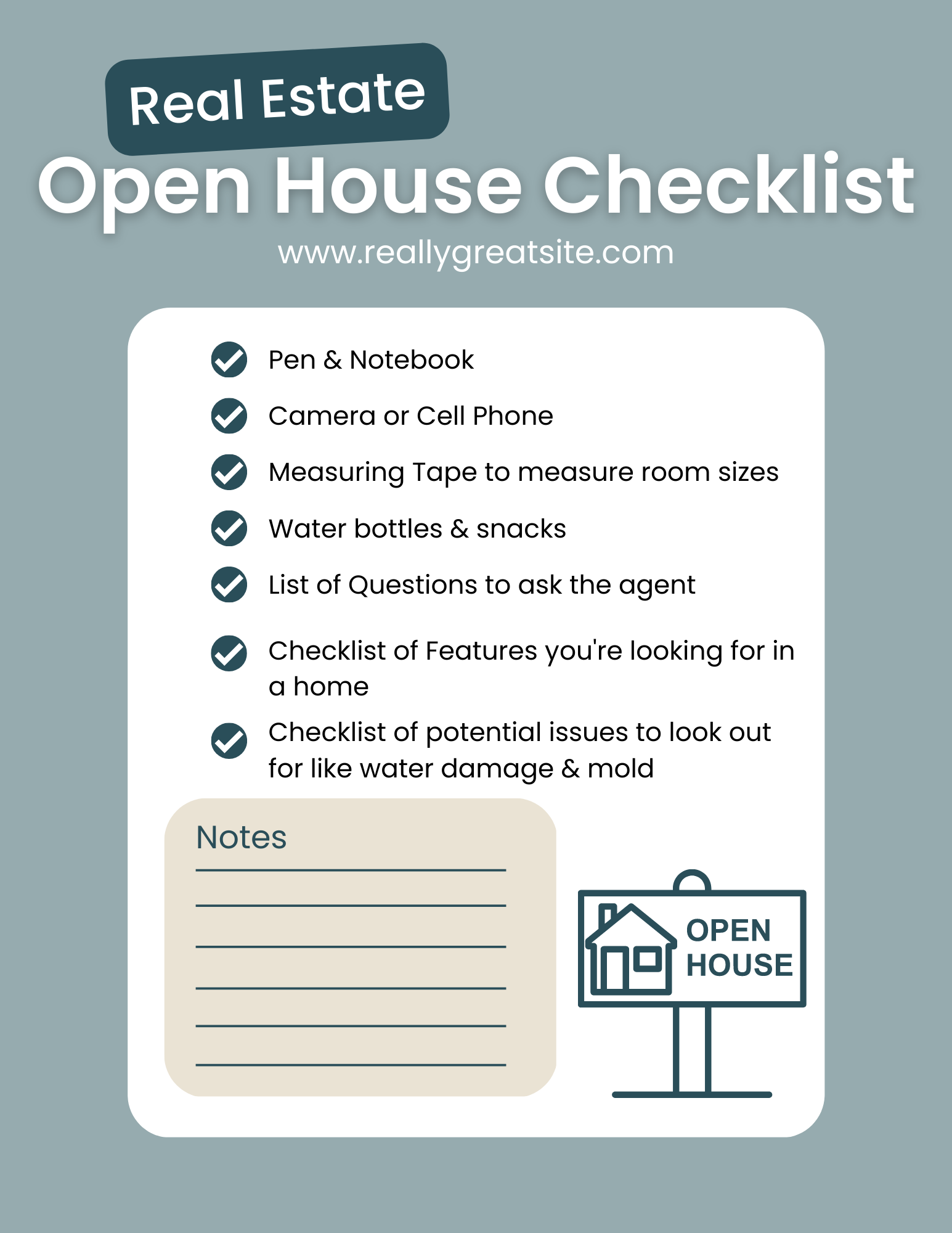 Open house checklist